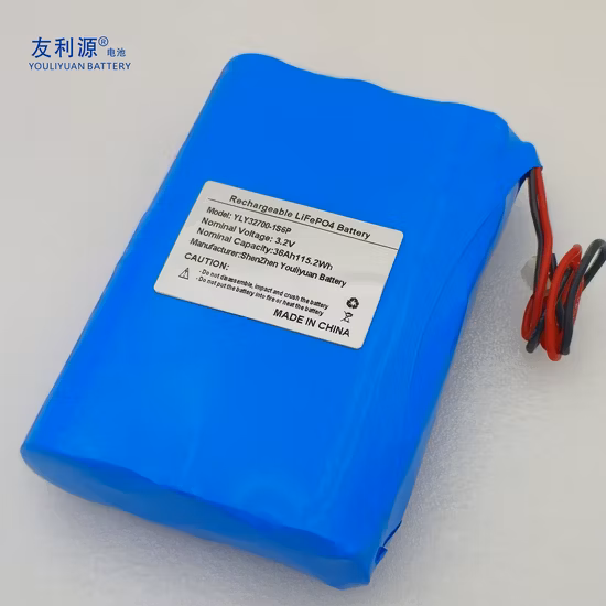 Factory CE Rose Un38.3 Direct High Capacity Energy Storage Lifep04 Battery Cylindrical LFP Battery 32700 3.2V 36ah 1s6p 115.2wh Lithium Ion Battery