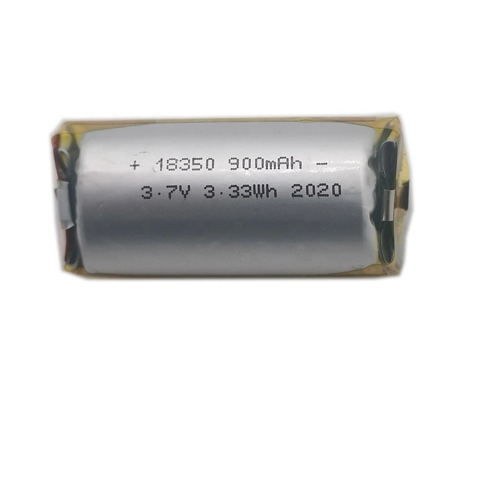 Factory Price 3.7V 18350 900mAh 9A Un38.3/MSDS Certified New Version Rechargeable 10c Cylindrical Li-ion Lithium Polymer Battery for Flashlight